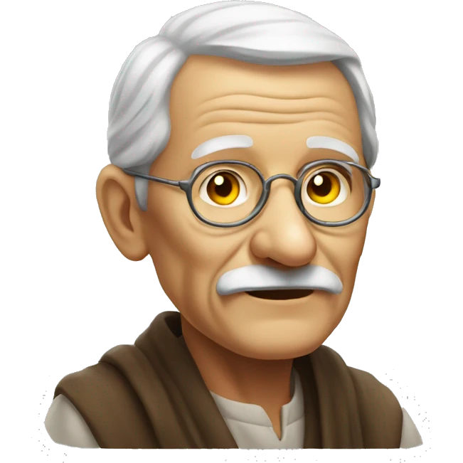wise old man portrait emoji
