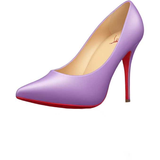 light purple louboutins shoes emoji