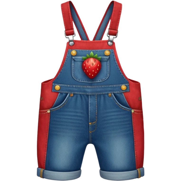 Strawberry overalls emoji