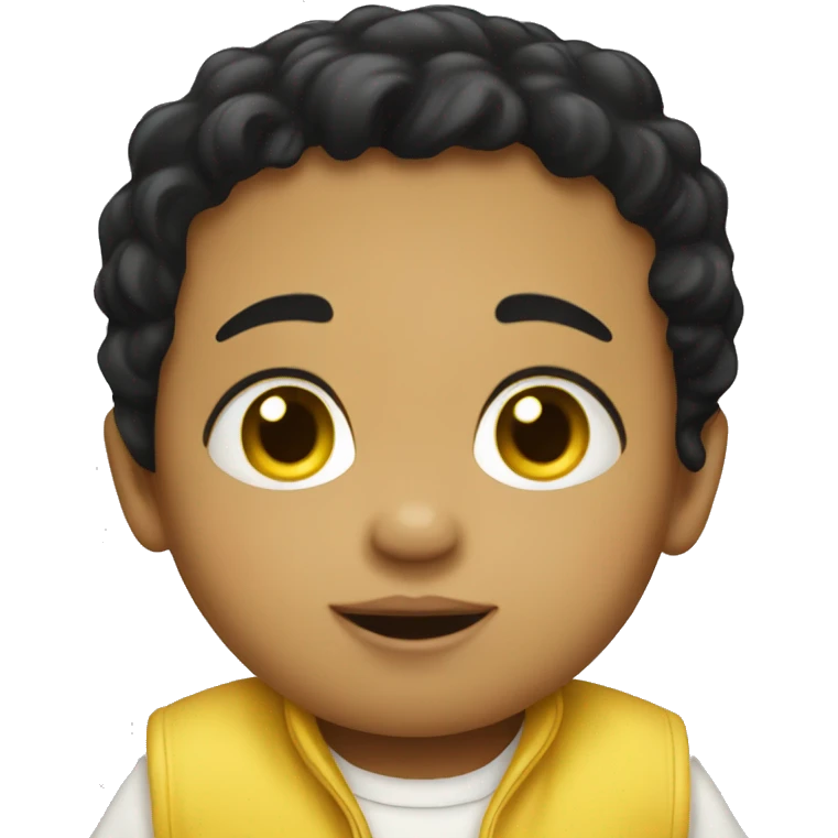 A  black-haired,  yellow-skinned  baby  boy. emoji
