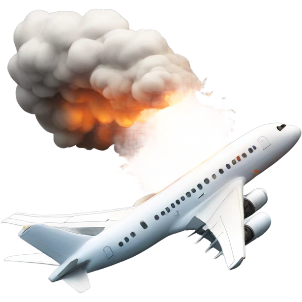 airplane on fire emoji