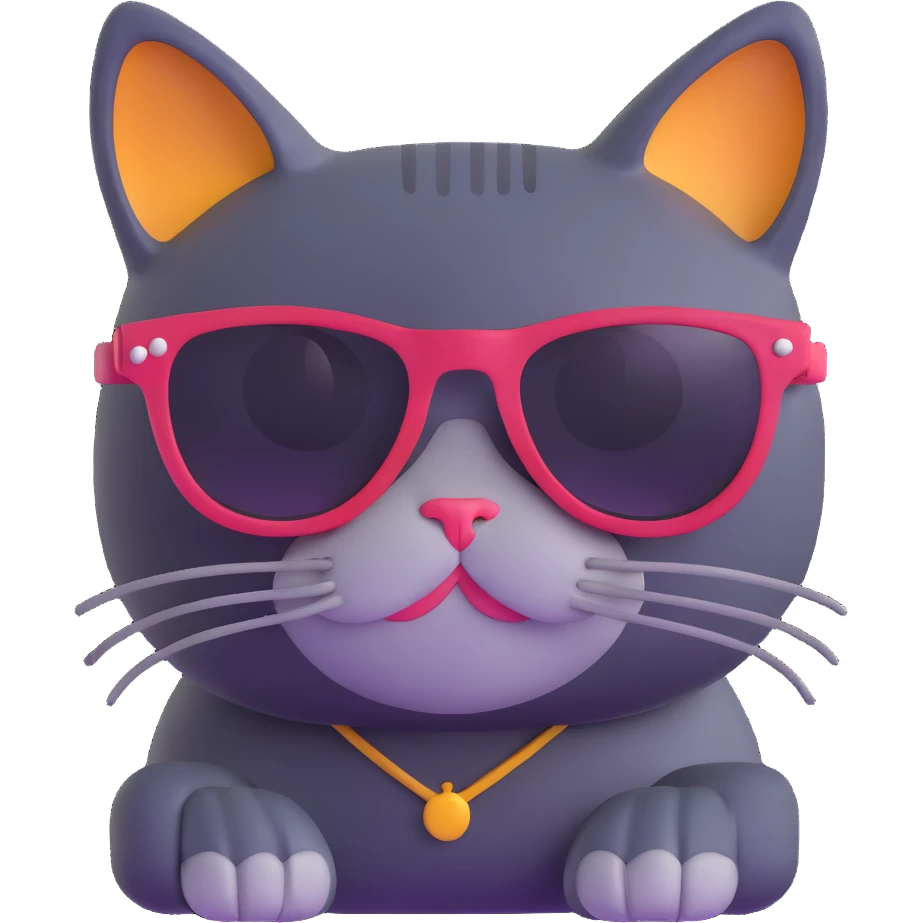 cat wearing sunglasses emoji