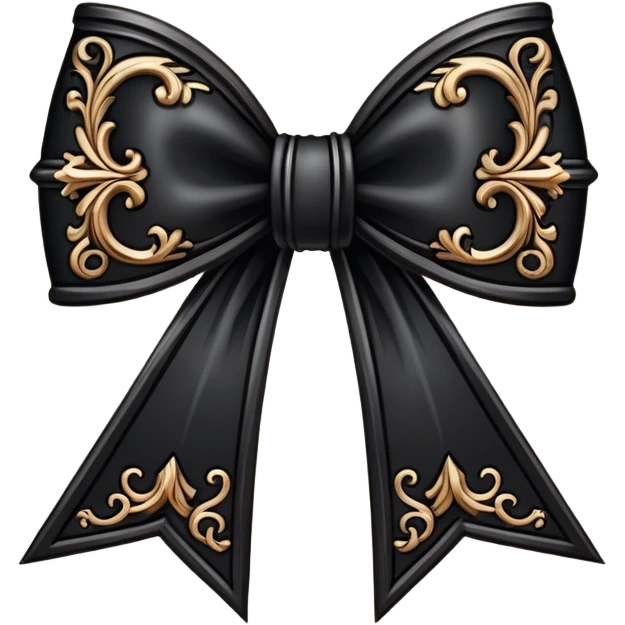 Gothic bow emoji