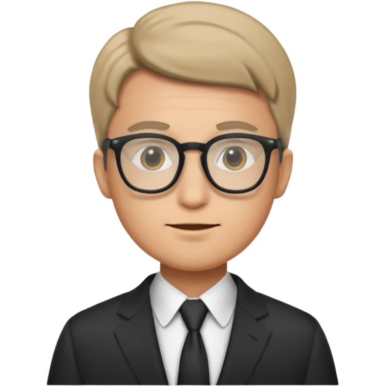 Person in suits wearing glasses emoji