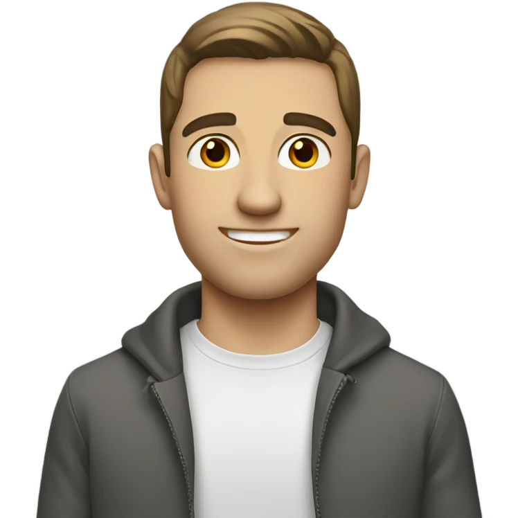 white brunette guy emoji
