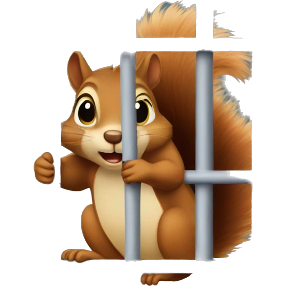 squirrel in a cage emoji