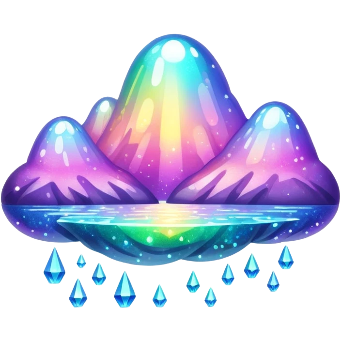 Iridescent big giant glistening glossy sparkly shiny glittery scenery  emoji