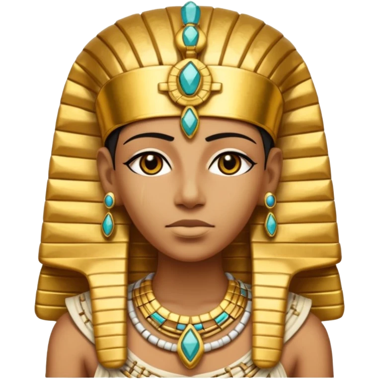 Mummy Pharaoh: Bandaged body with golden headdress and jeweled amulet.
 emoji