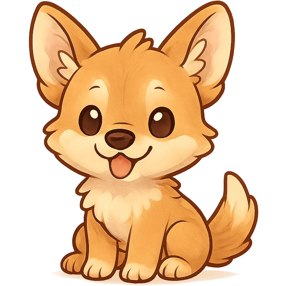 baby coyote emoji