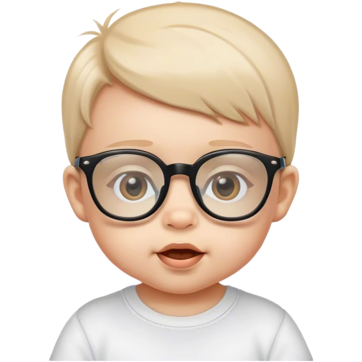 gözlüklü havalı bir bebek emoji