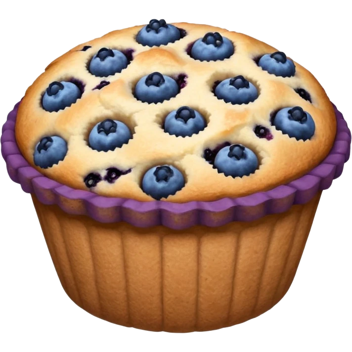 Basket of blueberry muffins emoji