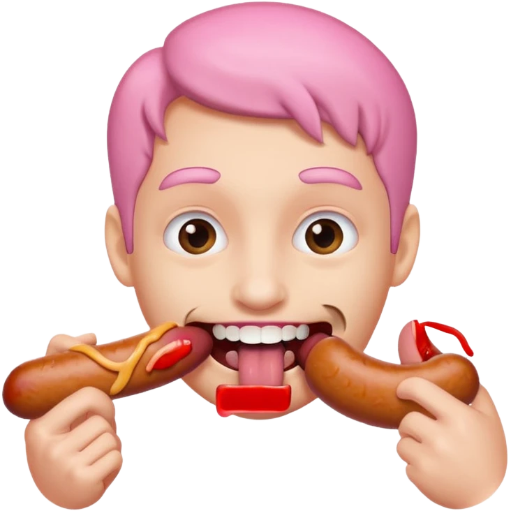 Mouth on sausage emoji