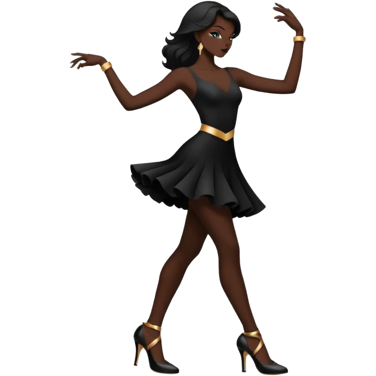 dancing silhouette with high heels emoji