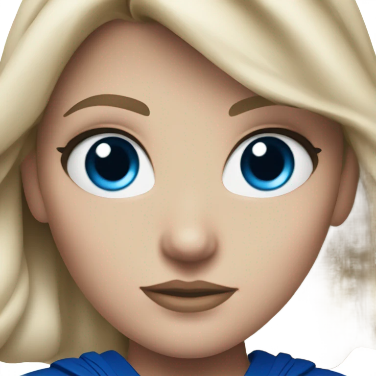 Supergirl with blue eyes emoji