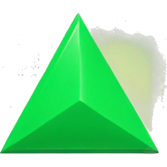 triangulo verde unicolor no 3D emoji