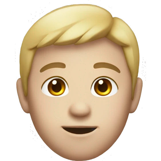 Emoji face color:  white , the thema is birthday emoji