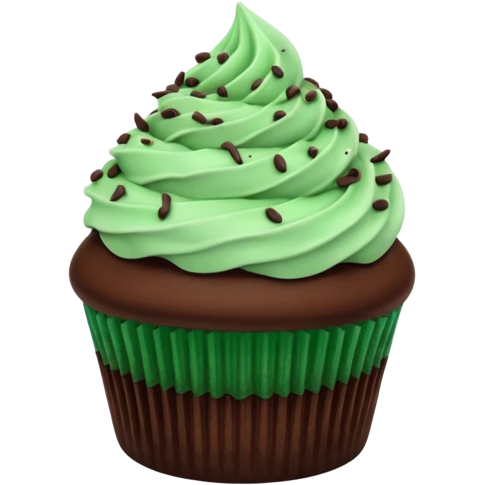 chocolate mint cupcate emoji