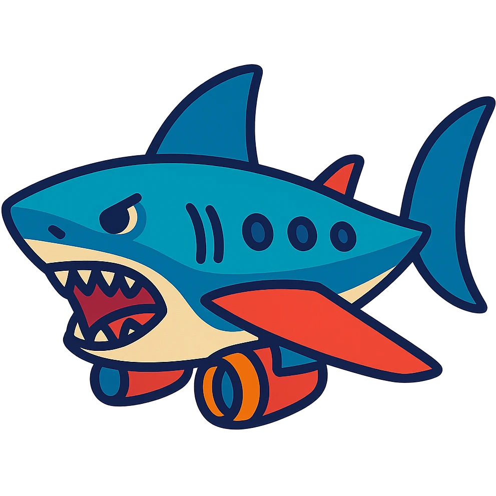 shark-airplane hybrid emoji