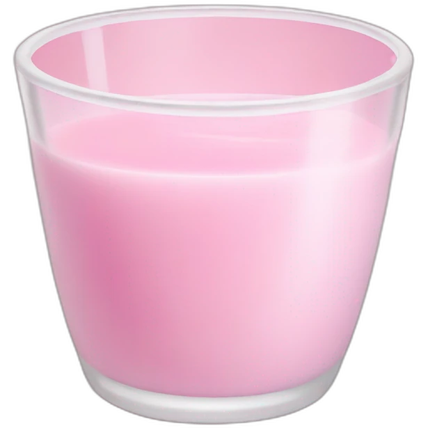 Pink milk glass emoji