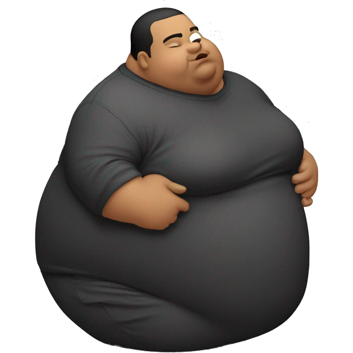 Fat boy kissing ground emoji