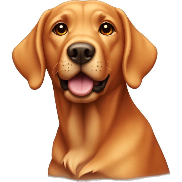 a labrador with burnt orange color fur and floppy ears  emoji