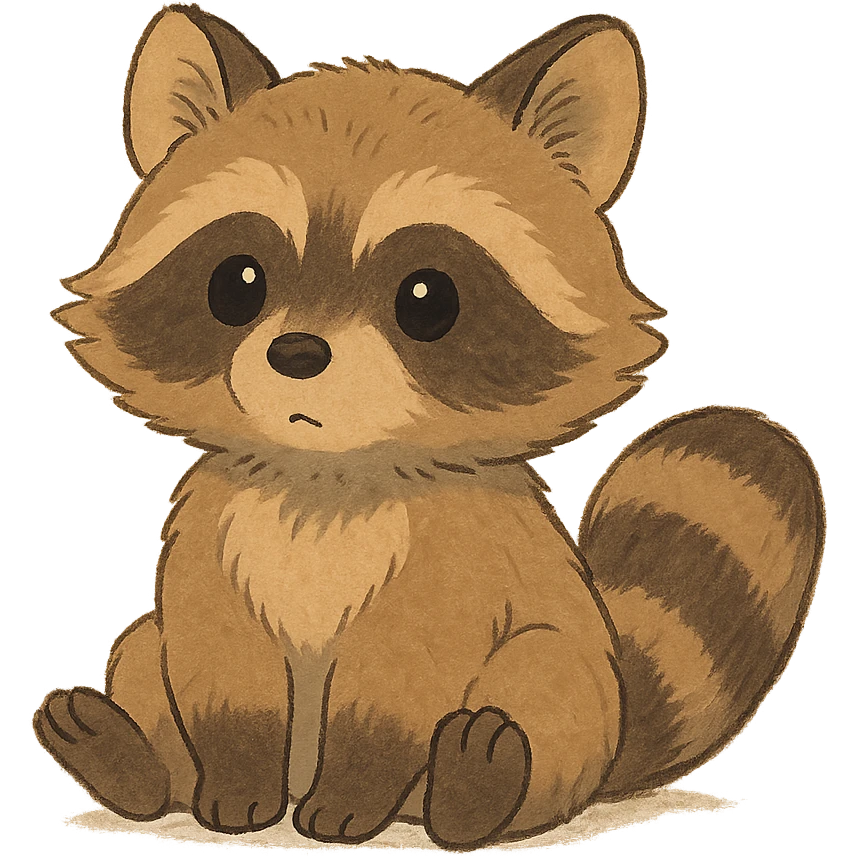 cute baby raccoon  emoji
