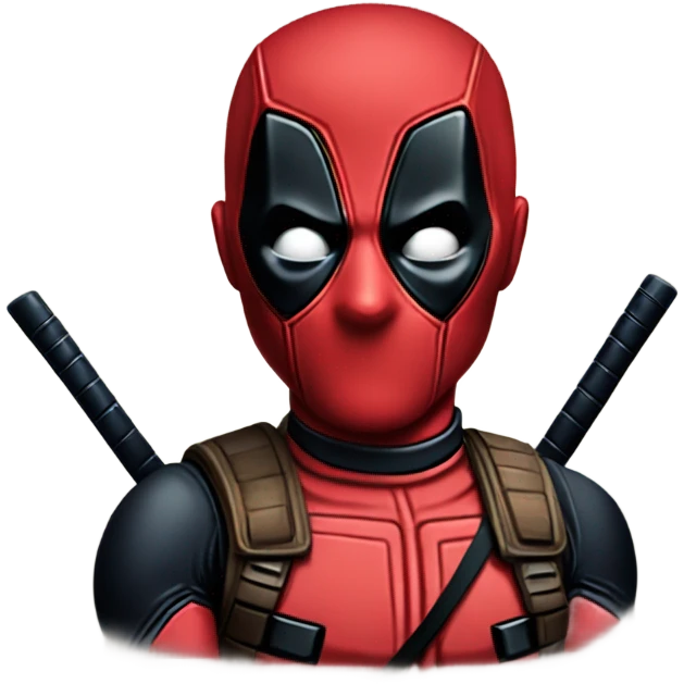 Deadpool making a winking expression emoji