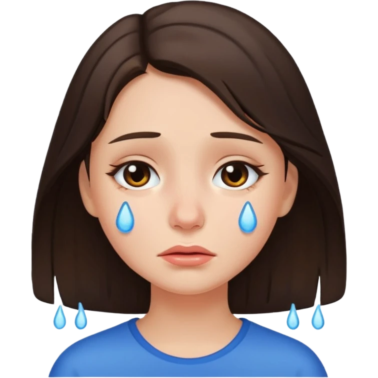 Brune qui pleure  emoji