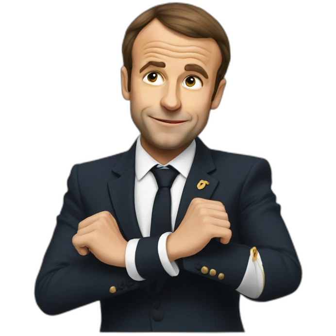 macron dab emoji