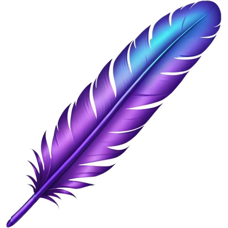 glitter purple feather emoji