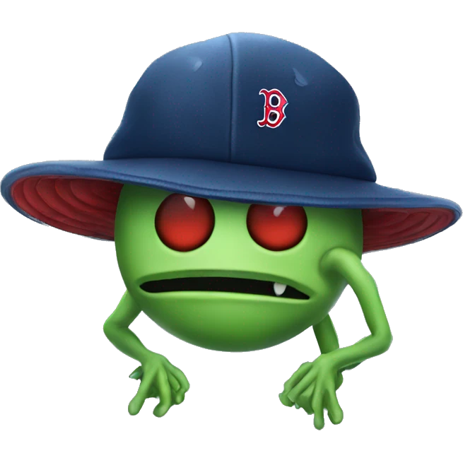 Alien with a Red Sox hat emoji