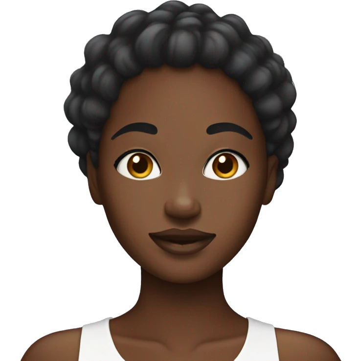 Black girl doing skincare emoji