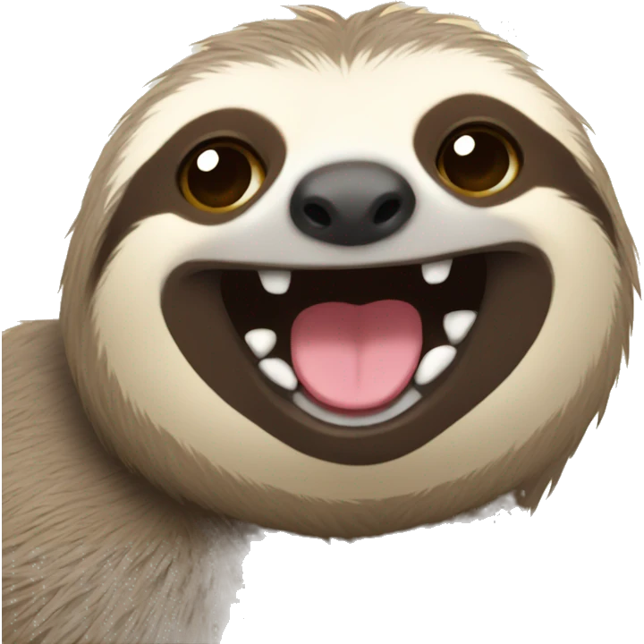 a smiling sloth emoji