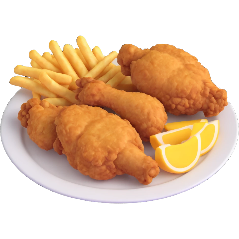 fried chicken meal emoji