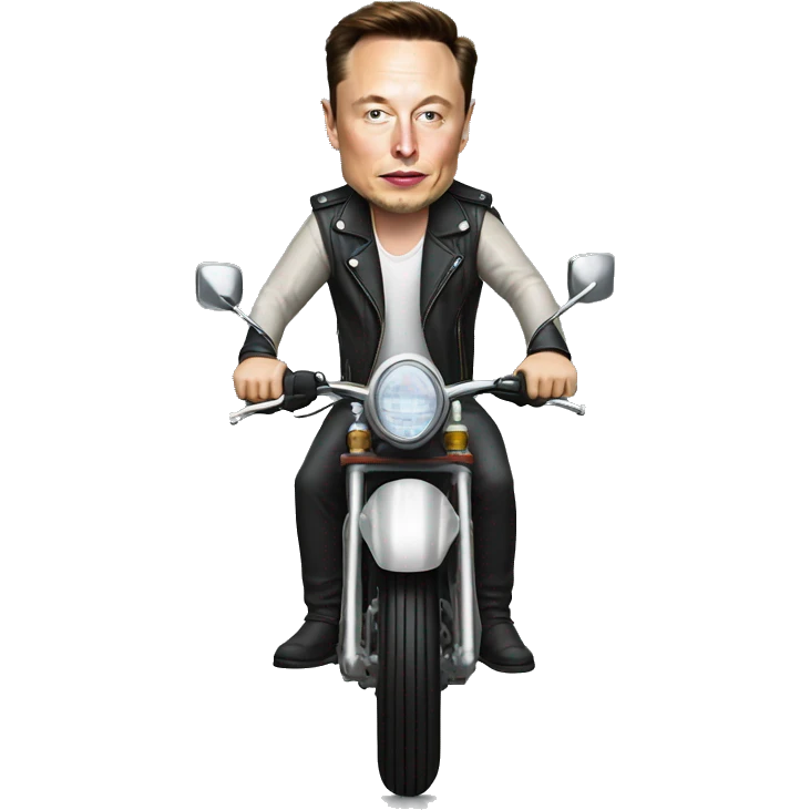 elon musk on a motorbike emoji