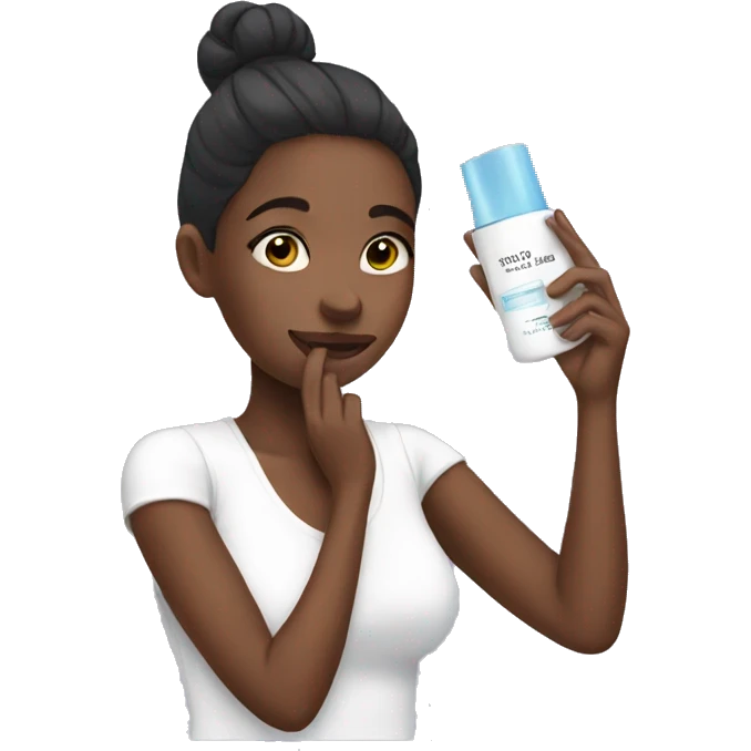Girl doing skincare emoji