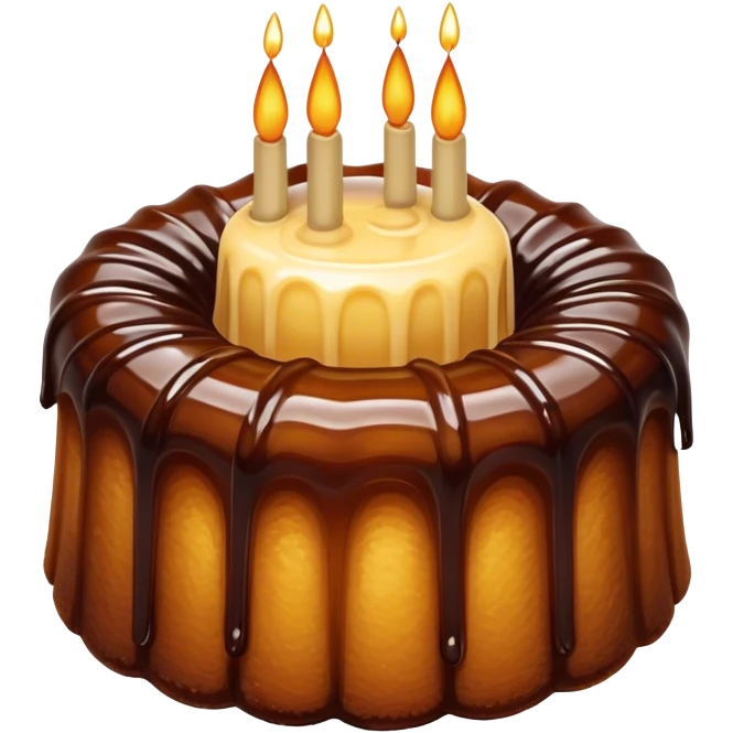 Cinematic rich cannelé, dark caramelized crust with a soft, custard-like interior, glossy finish, warm golden hues, elegant and indulgent. emoji