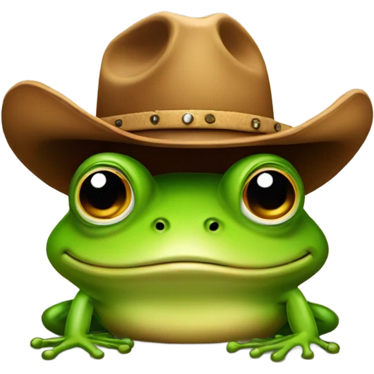 Frog with cowboy hat emoji