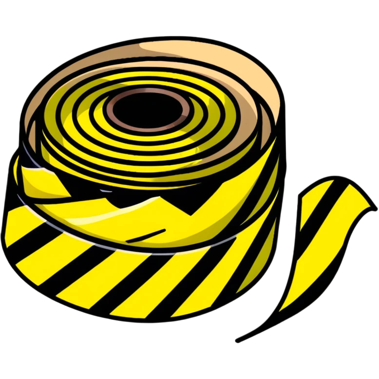 caution tape roll emoji