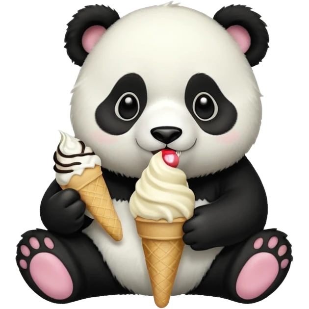 panda eating desert emoji