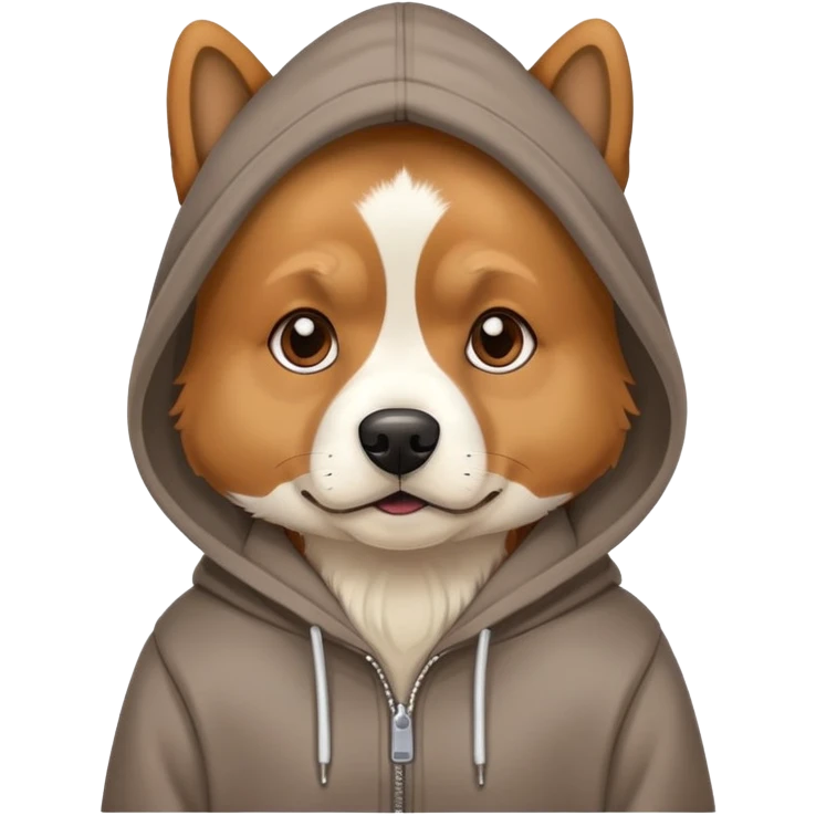 Dog with a hoodie  emoji