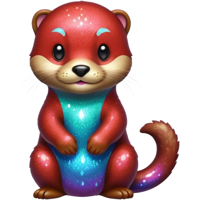red glitter otter emoji