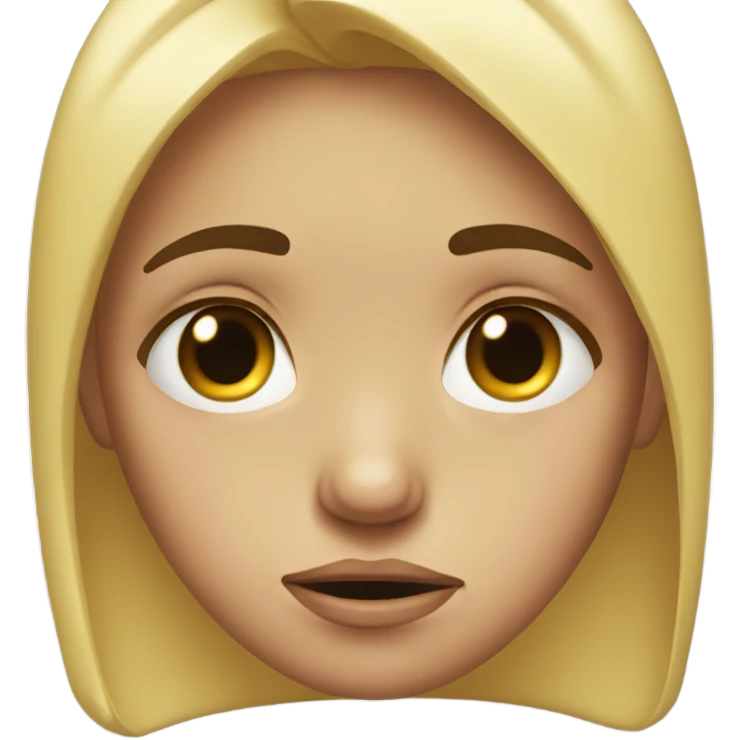 Frowny face with tears girl emoji