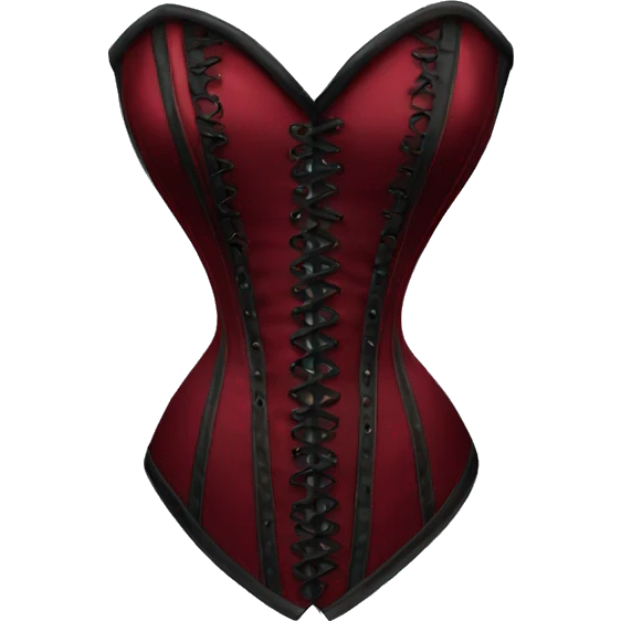 Dark red corset emoji