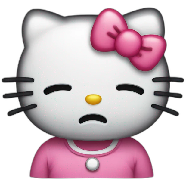 hello kitty crying emoji