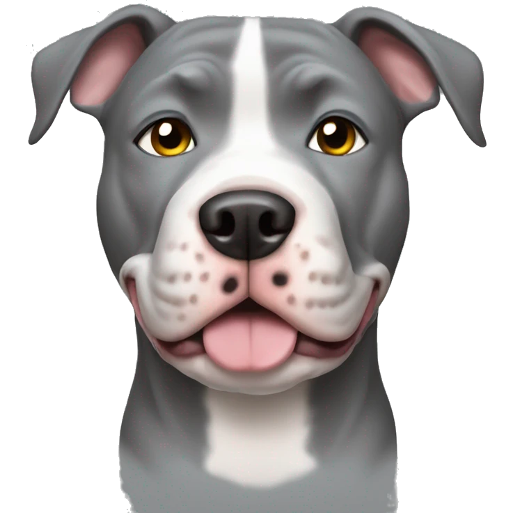 Gray pitbull dog emoji