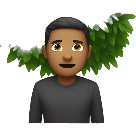 person hiding behind bush  emoji