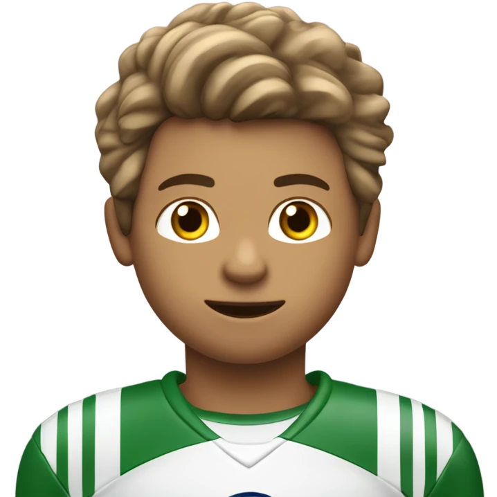 Je suis un garçon âgé de 8 ans chatain clair cheveux jusqu'au menton et j'adore le football emoji