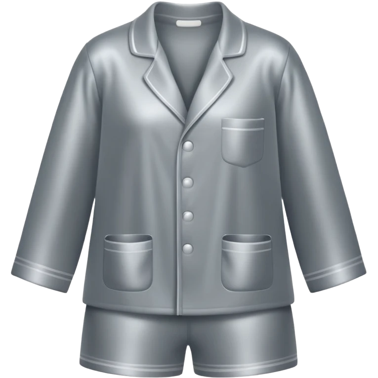 Grey satin pajamas emoji