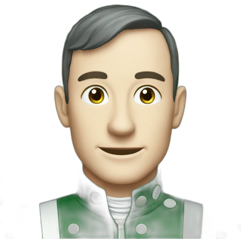 paul townend jockey dark green polka dot emoji